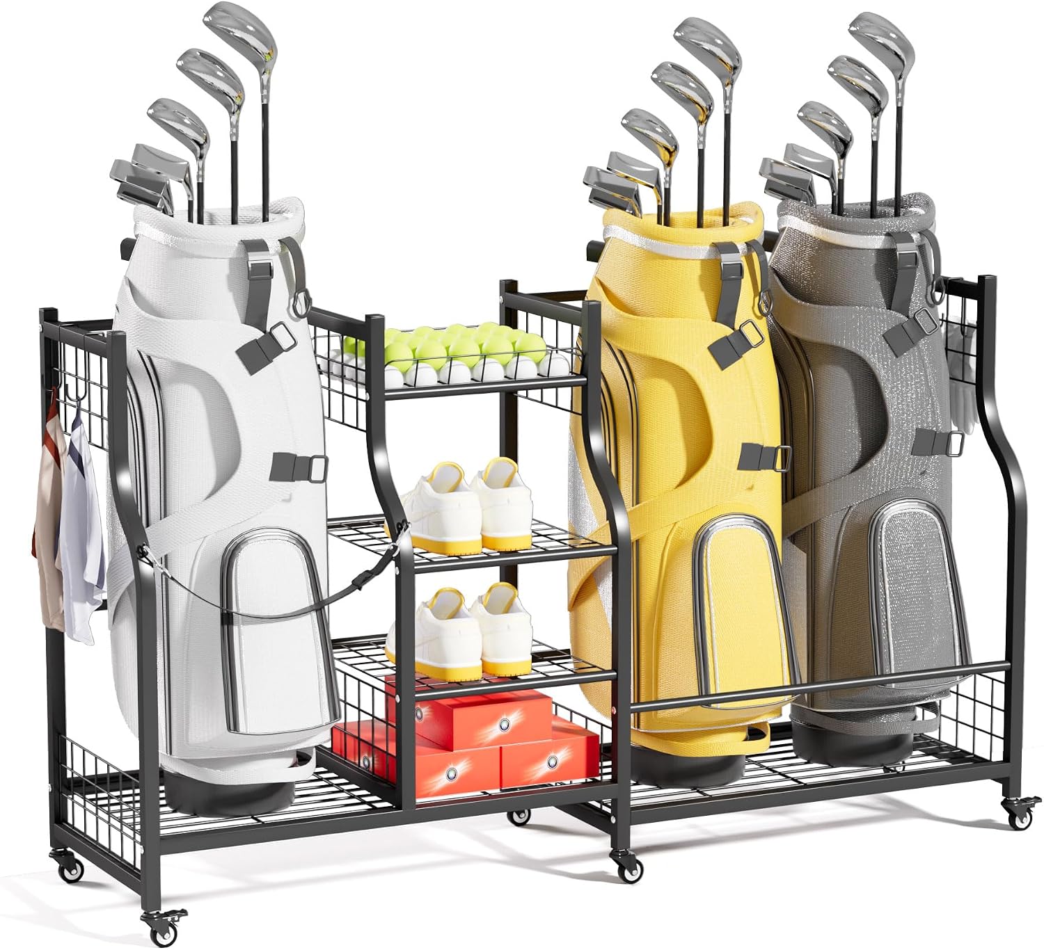 Golf Equipment Garage Storage - Golf Bag Storage Rack Organizer Heavy