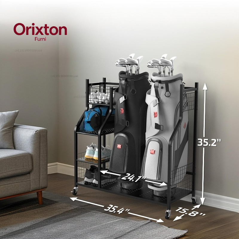 Golf Bag Storage Rack, Club Di - Golf Equipment Garage Storage ulasan dan harga