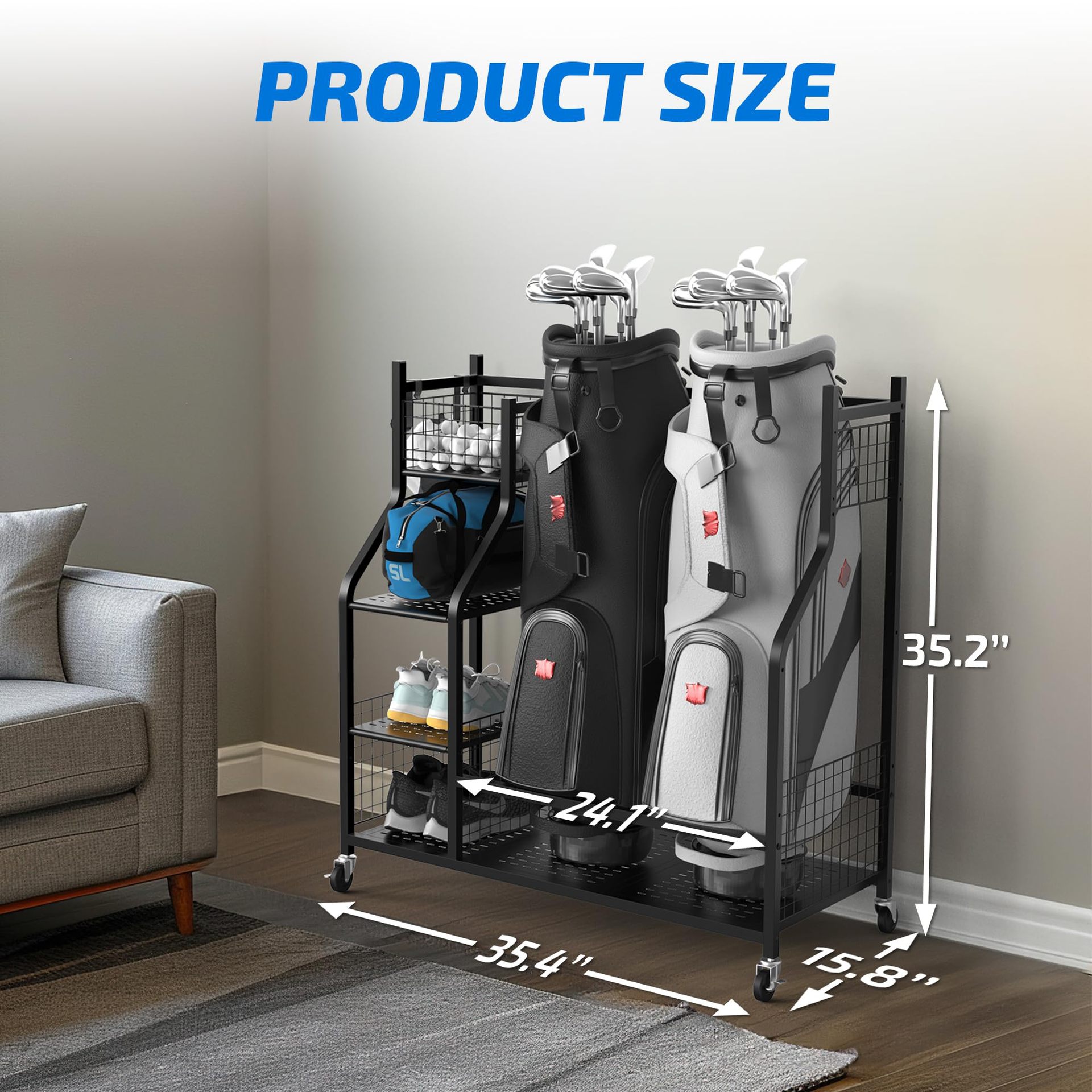 #Cross-border Standing Type Me - Golf Equipment Garage Storage ulasan dan harga
