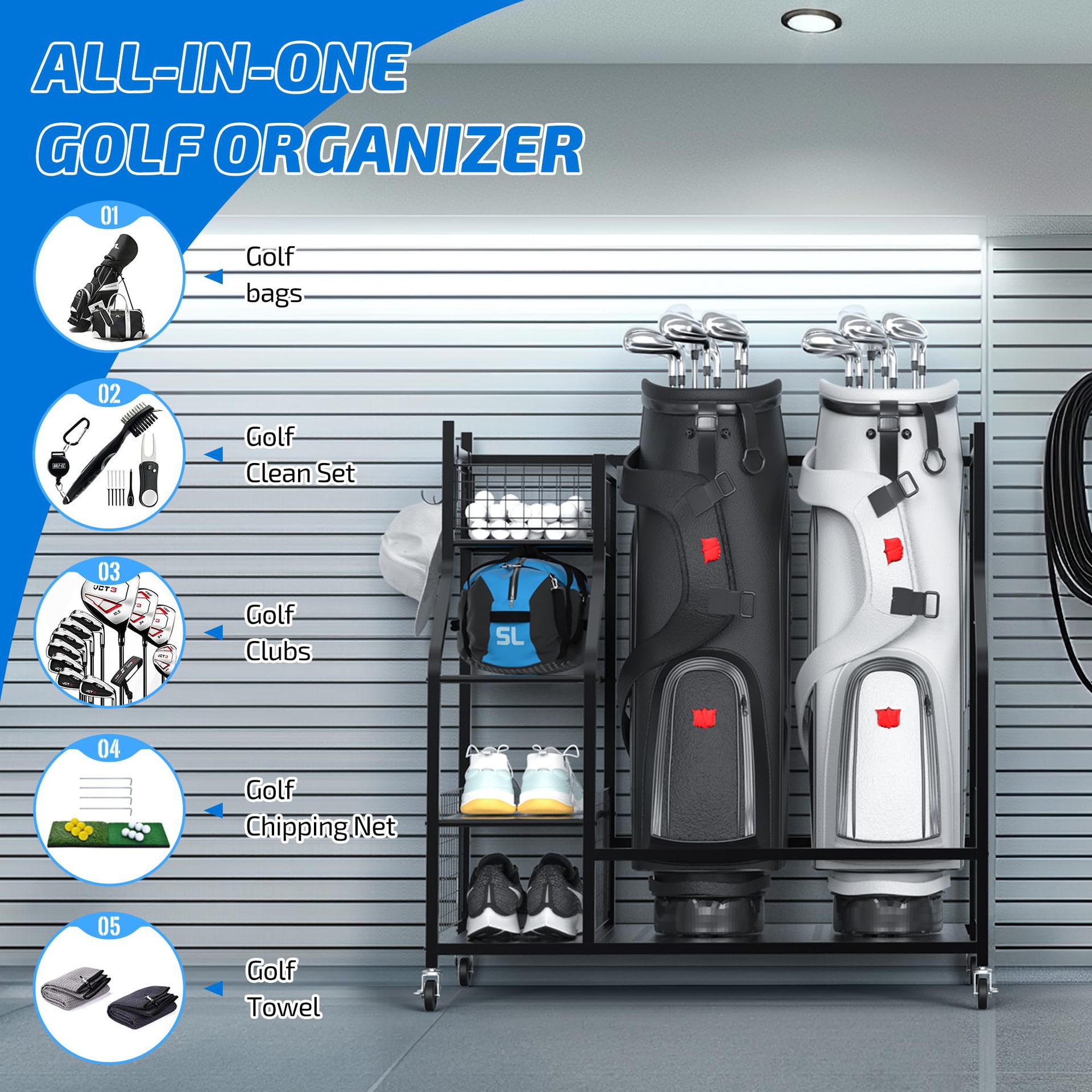 #Cross-border Standing Type Me - Golf Equipment Garage Storage ulasan dan harga