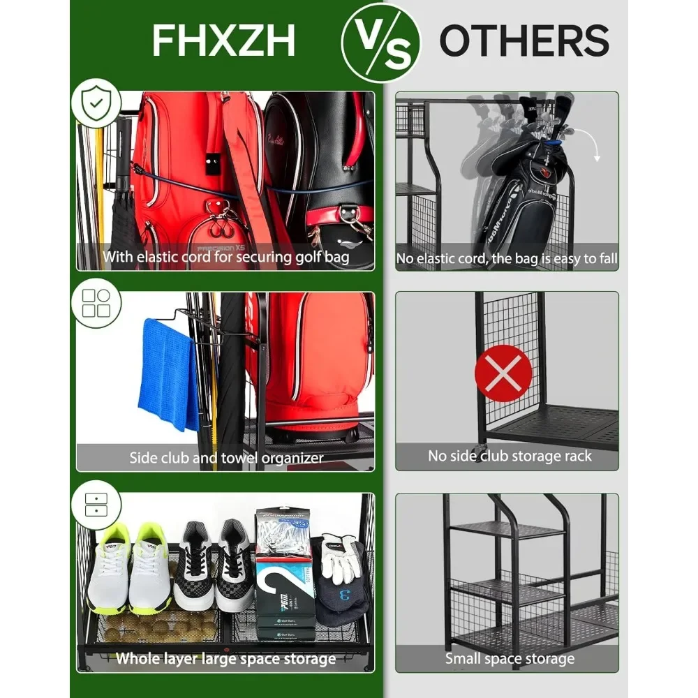 -Bag Storage Garage Organizer- - Golf Equipment Garage Storage ulasan dan harga