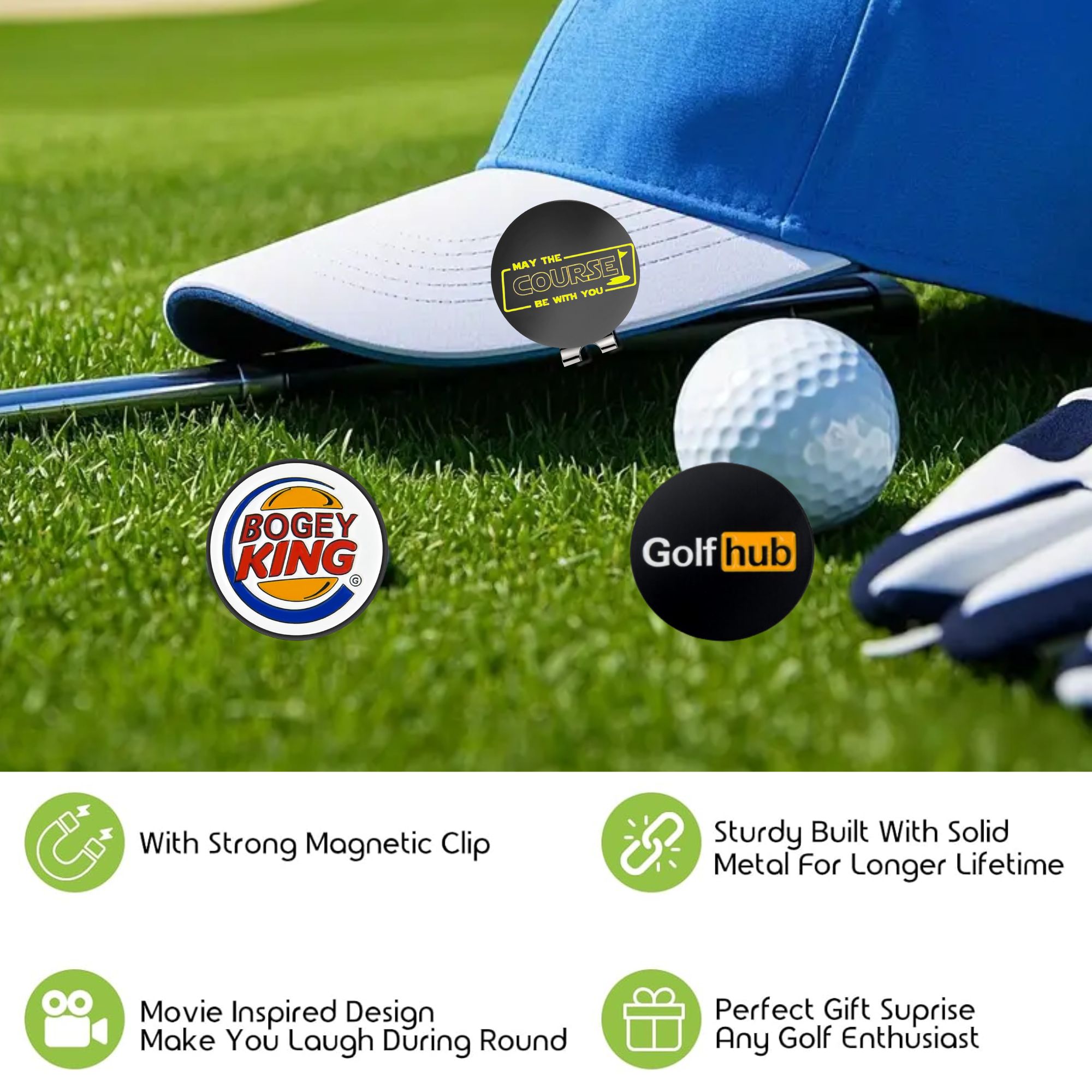 3 Pcs Funny Golf Ball Markers  - Golf Ball Premium ulasan dan harga