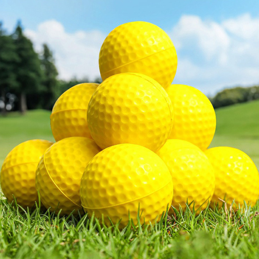 6/12PCS Yellow PU Golf Balls P - Golf Ball Premium ulasan dan harga