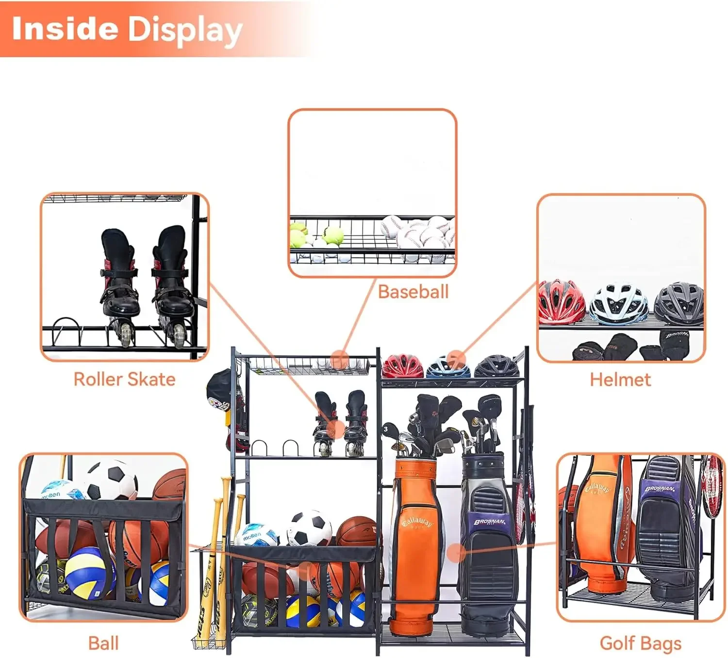 Garage Sports Equipment Organi - Golf Equipment Garage Storage ulasan dan harga